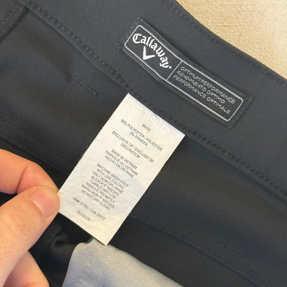 Callaway Mens Optimum Performance Golf Pants Black 36x32‎